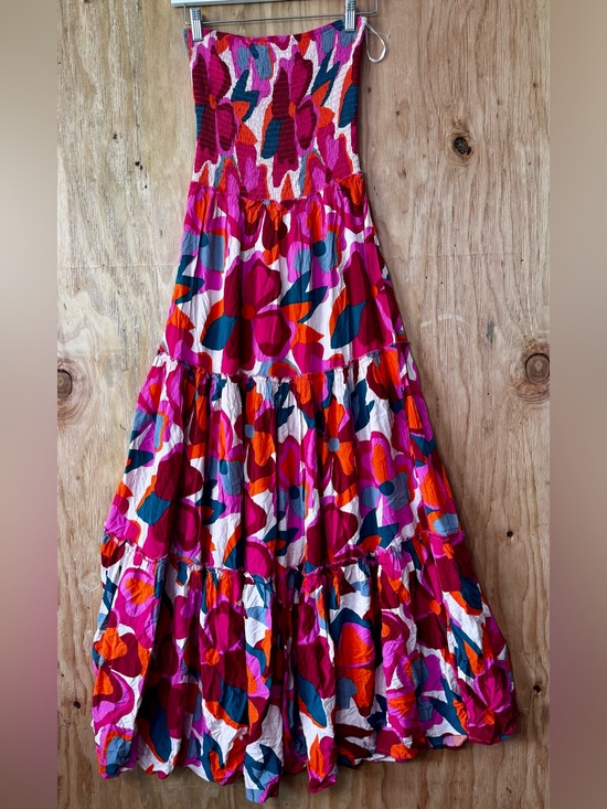 Abel The Label Dresses & Skirts - Anthropology Abel The Label Strapless Smocked Tiered Maxi Dress vibrant NWT